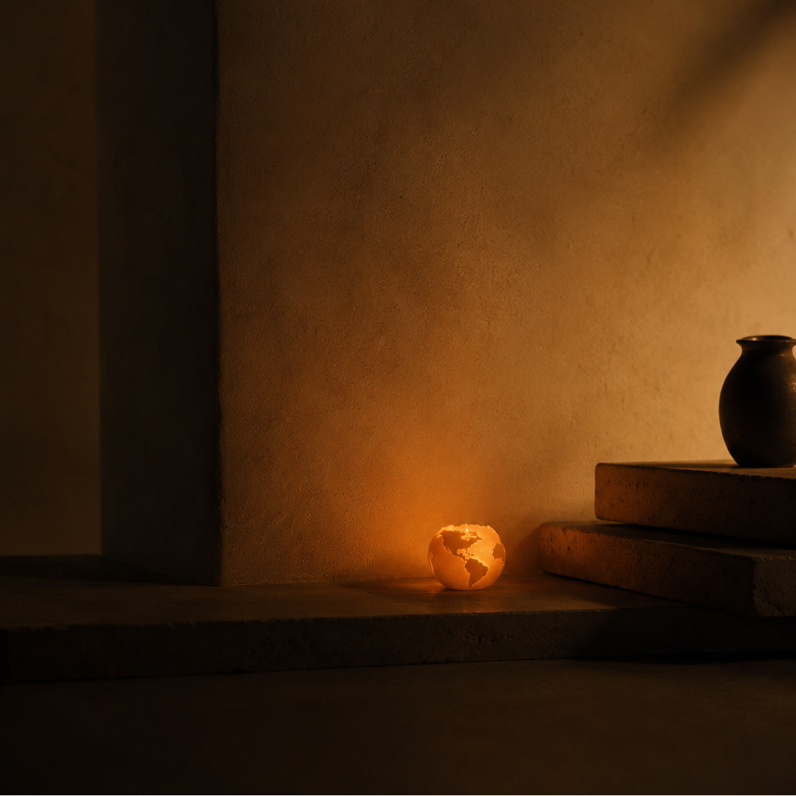 WORLD GLOBE CANDLE
