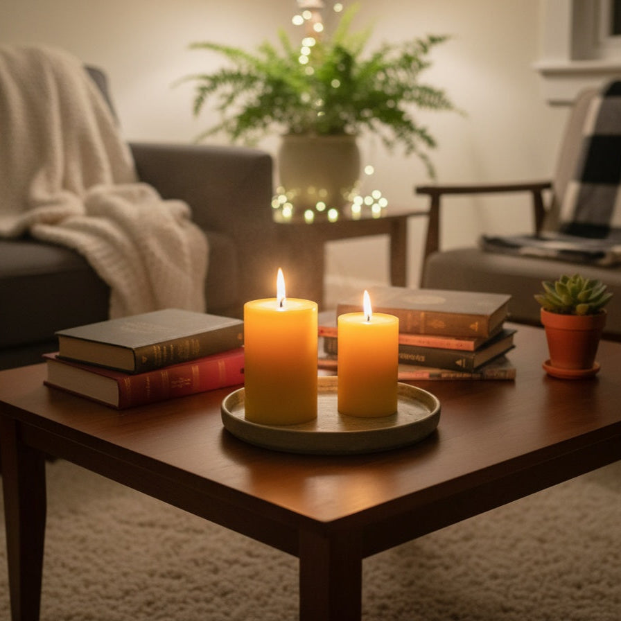 BEESWAX PILLAR CANDLE