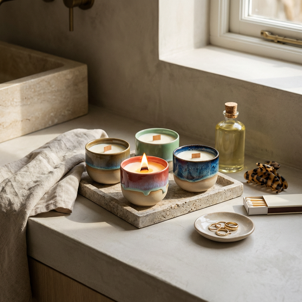 Four Tides | Keramik-Kerzen-Geschenkset