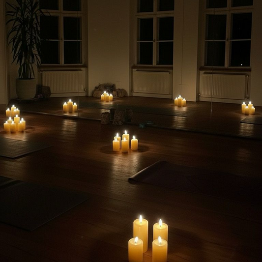 Scientific Benefits of Doing Yoga Surrounded by Beeswax Candles