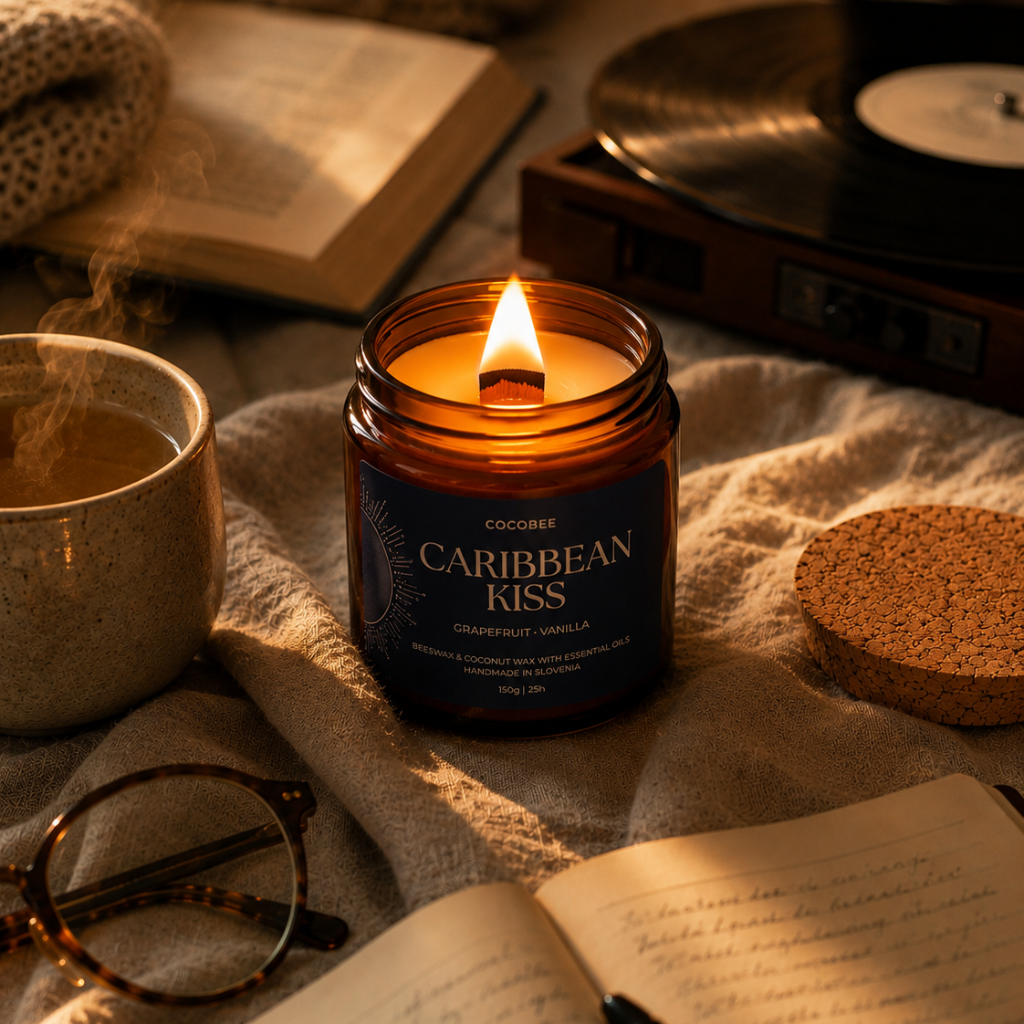 Sunset Ritual | Natural Wood Wick Scented Candle | CocoBee